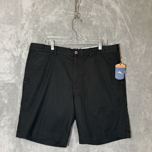 NWT Tommy Bahama Mens Size 38 Black Offshore Chino Shorts Khaki $98 - Picture 1 of 10